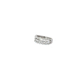 14k White Gold 2.50ct  FVS2 Marquise, Pear Shape , Baguette and Round 3 Row Multiple Shape  Diamond Ring
